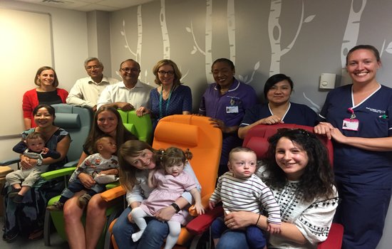 Kangaroo Chairs presented to Kings College Hospital by parents & babies