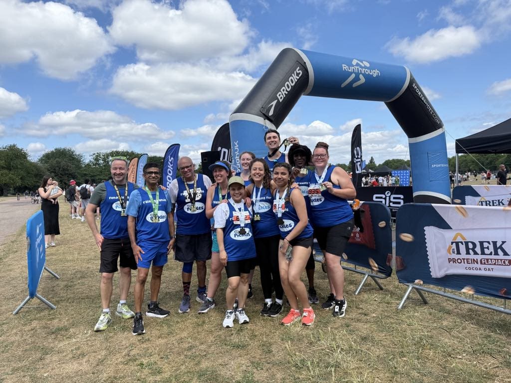 A group of runners wearing ickle pickle t-shirts