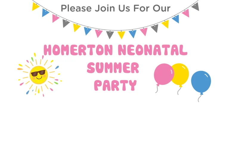 Image with text: Homerton Neonatal Summer Party