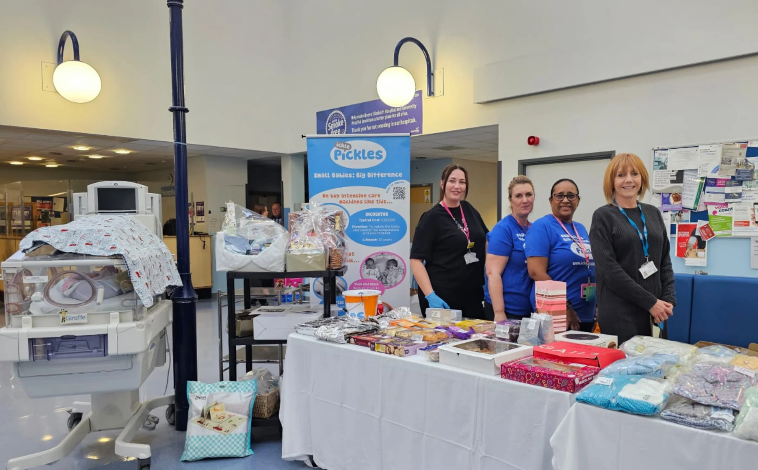 Team Ickle Pickles at a World Prematurity Day Bake Sale