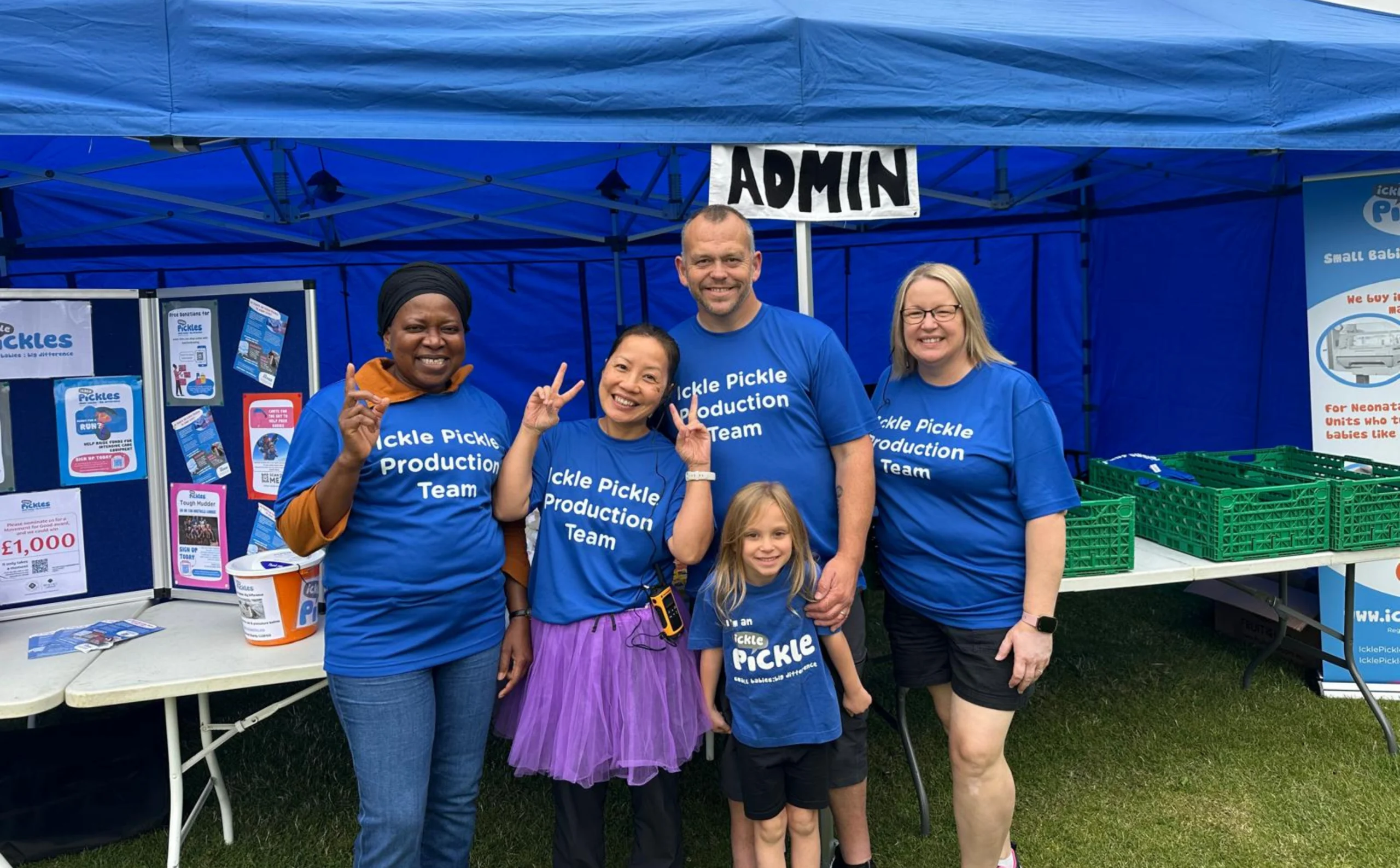 Ickle Pickles Production Team at a fundraising event