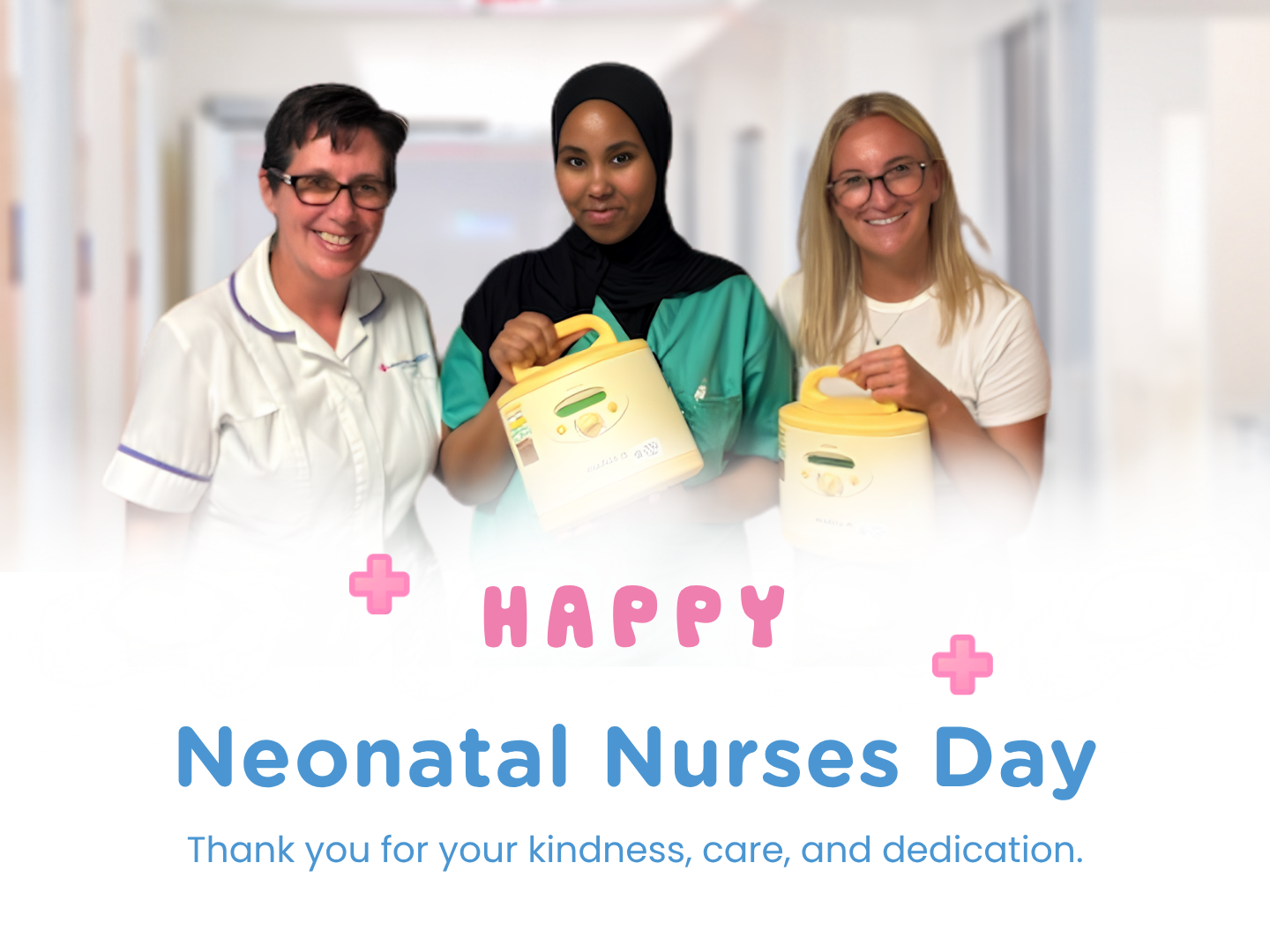 Neonatal Nurses with brownies for Neonatal Nurses Day